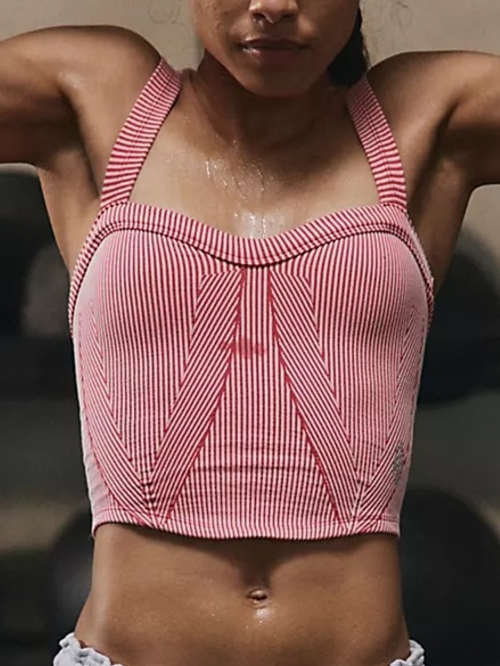 Free People Movement Active Blush Perfectly Plaited Ribbed Cami Tank Top - Picture 12 of 13